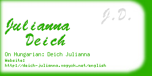 julianna deich business card